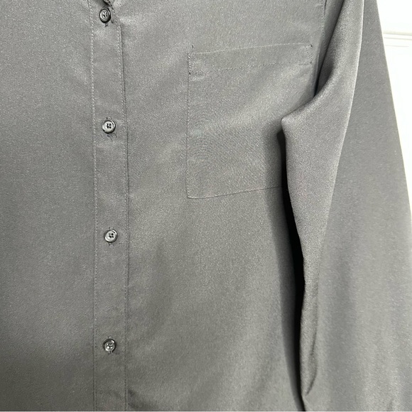 Old  Navy Button Up Blouse Semi Sheer Black Size Small - Picture 3 of 16